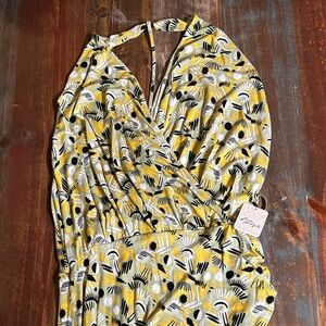 Free People Halter Maxi Dress NWT Medium Fun Print